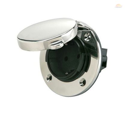 Shore Power Stainless Steel Schuko Outlet