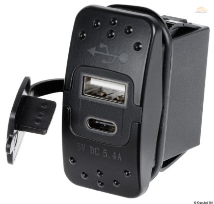 USB-A и USB-C контакт Osculati 12/24 V – 14,195,62