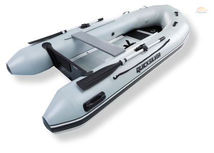 Надуваема лодка Quicksilver 250 Sport – алуминиев под, сив цвят