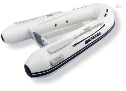 Надуваема лодка Quicksilver 290 ALU-RIB – алуминиев V-корпус, бял цвят