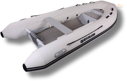 Надуваема лодка Quicksilver 320 ALU-RIB Hypalon – алуминиев корпус, кремавобял цвят