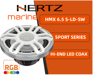 HMX 6.5 S-LD-SW 6.5"4Ohm SPORTS COAX RGB LED SL-WH