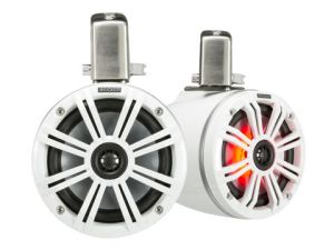 KM 6.5" (165 mm) Tower Coaxial Speaker System - White/ Charcoal