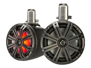 KM 6.5" (165 mm) Tower Coaxial Speaker System - White/ Charcoal