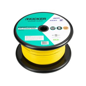 КМ 8AWG захранващ кабел - 60 метъра /200 фута/ червен / жълт