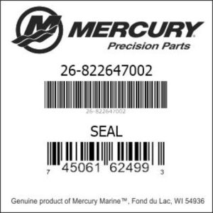 Зелено уплътнение на изпускателната система Mercury 26-822647002