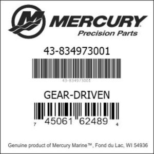 Задвижвано зъбно колело Mercury 43-834973001