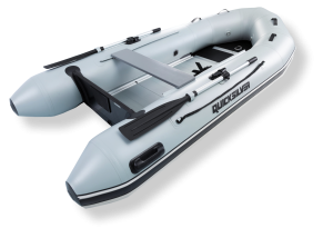 Надуваема лодка Quicksilver 300 Sport – алуминиев под, сив цвят