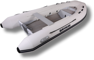 Надуваема лодка Quicksilver 350 ALU-RIB Hypalon – алуминиев корпус, кремавобял цвят